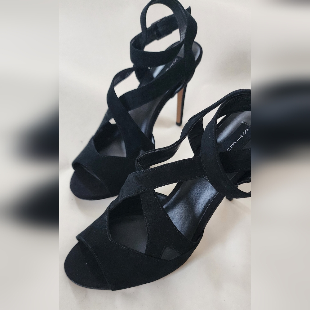 STEVEN by Steve Madden Elegant Black Strappy Women's Heels